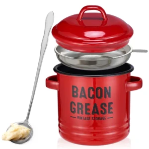 Bacon Grease Container with Strainer