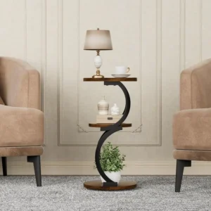 Side Table, 3Tier Round